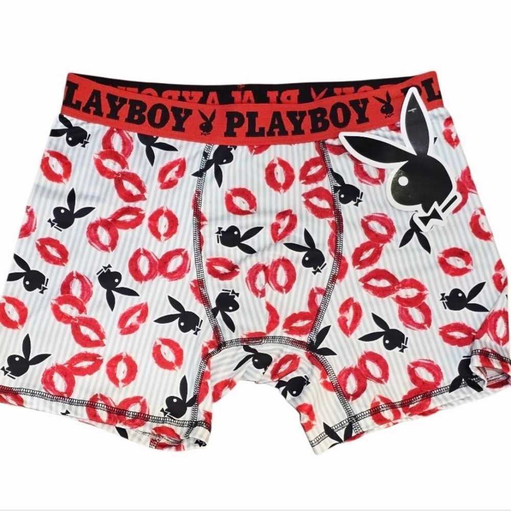 PLAYBOY Bunny Logo & Kissy Lips Boxer Briefs